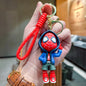 Wholesale Spider-Man Keychain Spiderman Action Figure Anime Spider Man Keyring Backpack Pendant Bag Car Key Ring Kid Model Toy