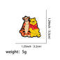 Cartoon Yellow Bear Pig Soft Enamel Pin Children Brooch for Clothes Briefcase Metal Badges Lapel Pins for Backpack Accessories