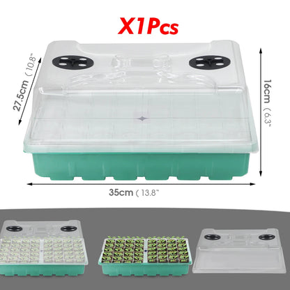 30W Heating Warm Mat 48-Holes Nursery Planting Seeds Starter Tray Garden Greenhouse Plants Seeds Seedling Adjustable Temperature