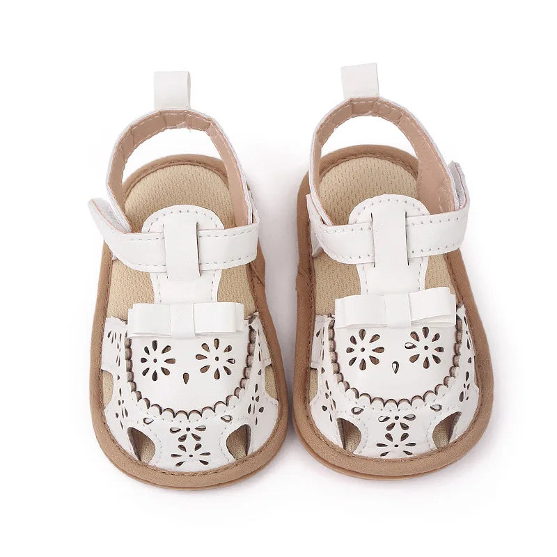 Infant Girl Sandales Toddler Summer Shoes Newborn Bebes Soft Rubber Sole Footwear for 1 Year Cute Bows Sandalen Baby Items Gifts