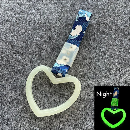 JDM Tsurikawa Heart Ring Car Tow Belt Train Bus Handle Hand Strap Drift Charm Strap Drift Auto Accessories Car Styling Bradn New