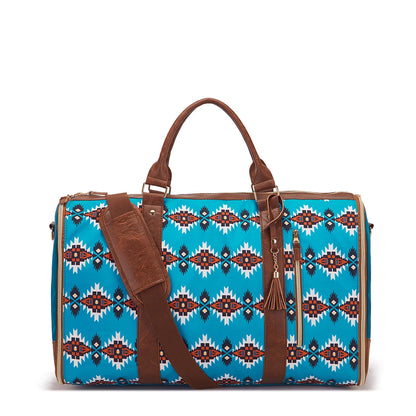 Simple and stylish printed foldable and expandable multifunctional travel bag