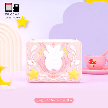 GeekShare Protective Case for Nintendo Switch OLED NS Game Accessories Pink Star 3D Silicone Switch OLED Shell High Quality