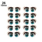 10Pairs Long Eyelashes Cute Love Cartoon Eyes Stickers Anime Figurine Doll Face Organ Paster Clay Decals DIY Doll Accessories