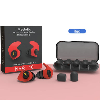 Mini Silicone Ear Plugs Noise Reduction Filter Hear Safety Ear Protector For Study Concert Traveling Soft Foam Sleeping Earplugs