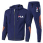 Spring/autumn Outdoor Zip-up Jacket + Sports Pants Jogging Set; Casual Basketball and Fitness Two-piece Set; High-end Fashionabl