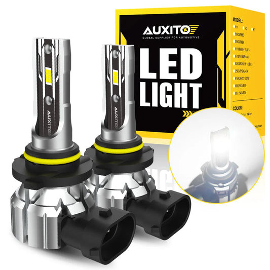 AUXITO 2Pcs HB4 9006 LED Fog Lamp Bulb H8 H11 9005 HB3 LED Bulbs Fog Light Head Light 50W High Power Fanless 6500K ZES Chip 12V