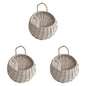 Wall Mounted Rattan Basket Hanging Planter Basket Handmade Wicker Flower Pot Home Garden Balcony Decor Woven Rattan Vase Baskets