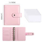 A7 PU Leather Notebook Binder Budget Plan Organizer Binder Cover 6 Binder Pockets And 12 Pcs Expense Budget Sheets Sticker