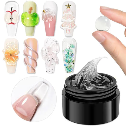 BOZLIN 5ML Color Solid Nail Gel Colorful Painting Nail Art Varnish Semi Permanent Solid Polish UV Nail Gel Top Coat Manicure