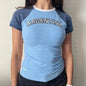 Summer Y2K Clothes T-shirt Women Letter Graphic Streetwear Crop Top Aesthetic Gothic Harajuku Tee Slim T Shirt Girl Vintage new