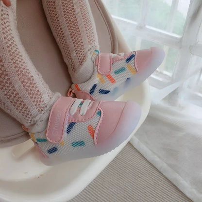 Best Boys/Girls Baby Walking Shoe Spring/Autumn New 0-2 Year Old Shoe Soft Sole Mesh Breathable Baby Shoe Nude Shoe bebê أحذية