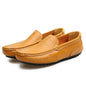 2023 Black Men Shoes Casual Genuine Leather Mens Loafers Moccasins Luxury Brand Italian Breathable Slip on Boat Shoes