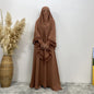 Hijab Dress Kimono Islamic Abayas For Women 2 Sets Muslim Women's clothing Kimono Islamic Scarf Dress Dubai Ramdan Khimar Kaftan