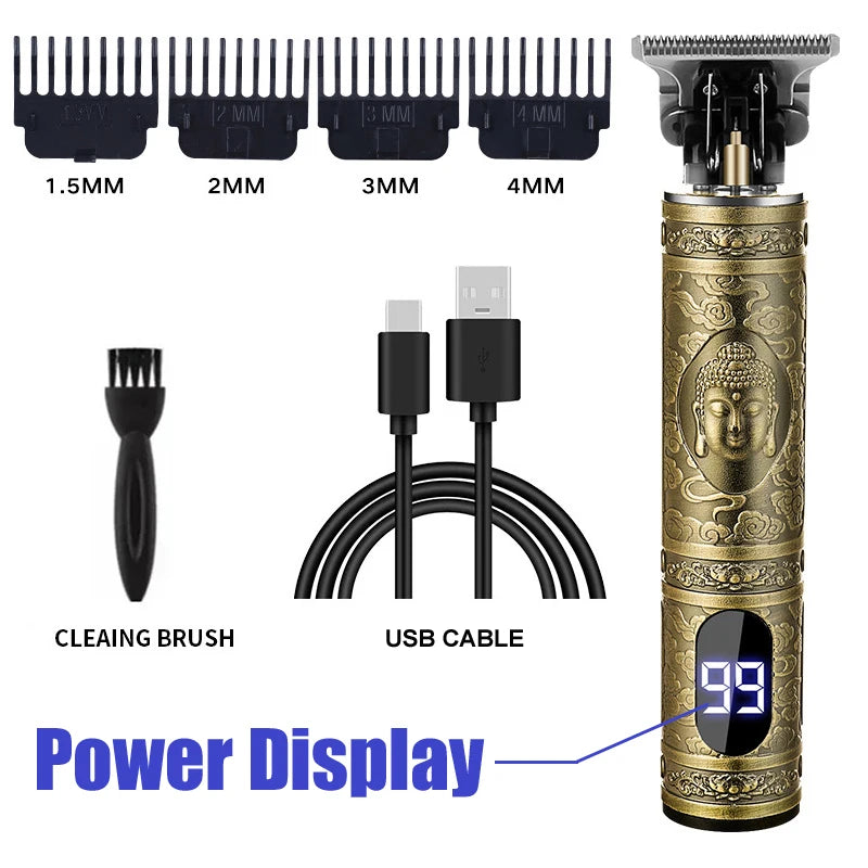 T9 Electric Hair Clippers Vintage Hair Trimmer Barber Hair Cutting Machine Mens Gifts Beard Shavers Shaving Machine