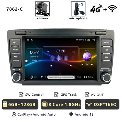 CHSTEK 7" Android Car Radio Wireless Carplay Multimedia for Skoda Octavia Mk2 A5 2004-2014 WIFI Bluetooth Plug and Play Canbus