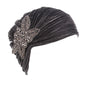 New Women Gold Silver Turban Hats Chemo Bandana Hijab Pleated Indian Cap Turbante Hat Ladies Hair Loss Headscarf Muslim Headwear