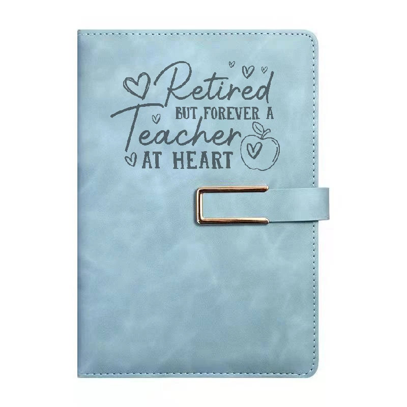 Engraved notebook pen Set Custom Logo Notepad Thick Business Office Stationery Leather Diary Text Personalized gift for Teacher