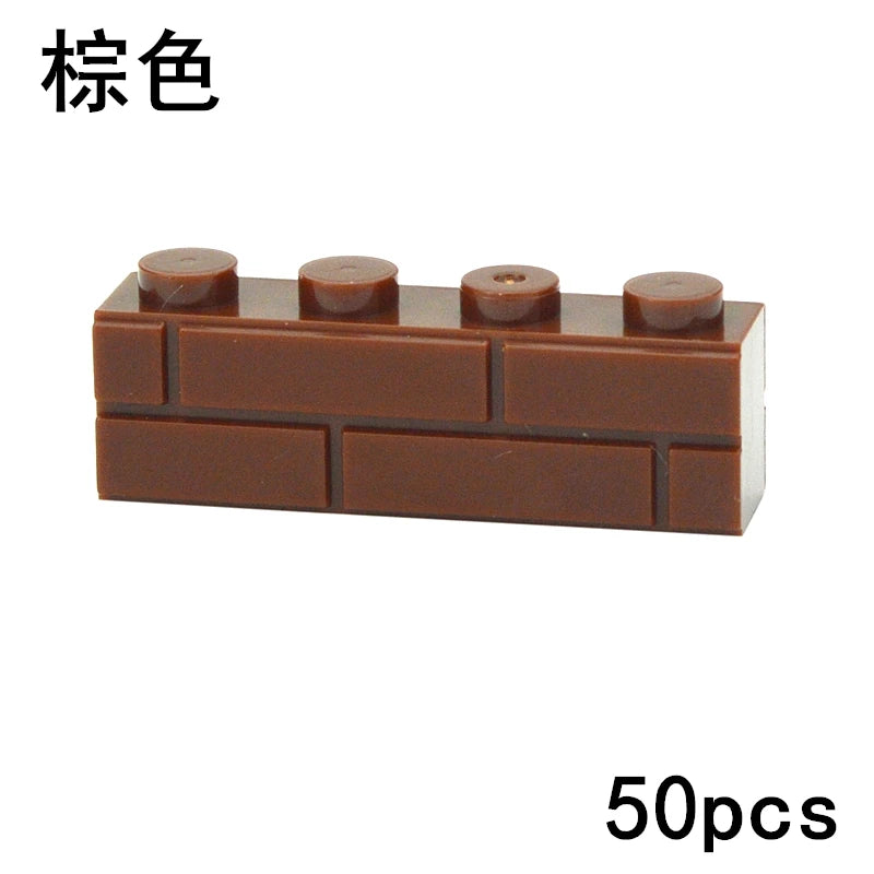 DIY Wall Bricks 1x4 1x3 1x2 Dots Thick Building Block Educational Creative House Contruction Toys Compatible With 15533 For Kids