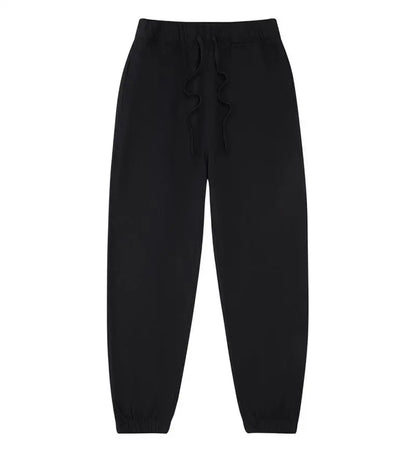 330g Mens 100% Cotton Spring Casual Long Pant French Terry Plain Brown Jogger Sports Trousers Male Flat Unlined Pocket Sweatpant