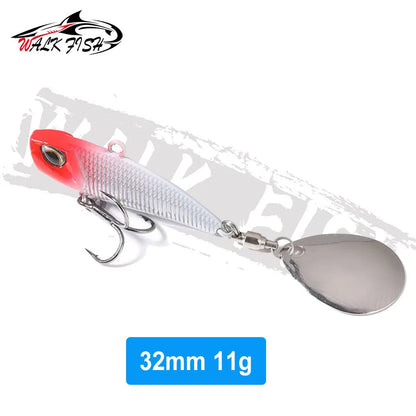 WALK FISH Spinner VIB Fishing Lure 7g 11g 15g 21g Sinking Water Ice Jigging Metal Spoon VIbration Hard Cranbait Japan Wobbler