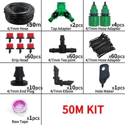 5M-60M Drip Irrigation System Plant Watering Set Watering Kits Adjustable Drippers For Irrigation Micro Garden Watering System