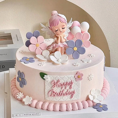 Princess Cake Topper Girl Happy Birthday Party Supplies Kids Happy 1st Birthday Cake Decorations Girl's 16th Party Gifts