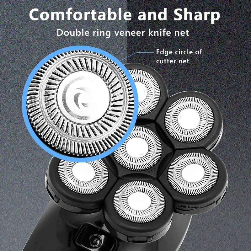 SMOOCUT Shaver For Men 7D Independently 7 Cutter Floating Head Waterproof Electric Razor Multifunction USB Charge Trimmer Men