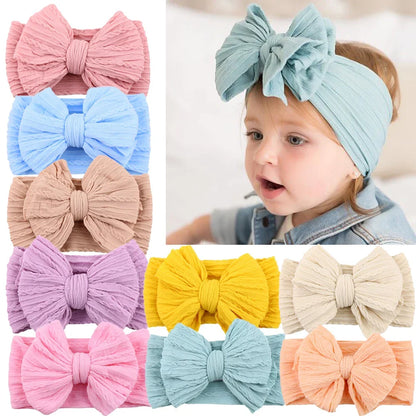 Cute Bowknot Baby Headband Turban Soft Elastic Baby Girls Hairband for Children Newborn Headwraps Headwear Kids Hair Accessories