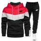 2025 Men's Autumn/Winter Fashion hooded Sweatshirt, fashionable quality, outdoor jogging, fitness, sports and casual set