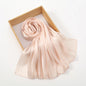 New Premium Silk Crinkle Hijab Scarf Women Shawls Plain Muslim Women Hijabs Breathab Islam Women Turban Pleated Scarf Ramadan