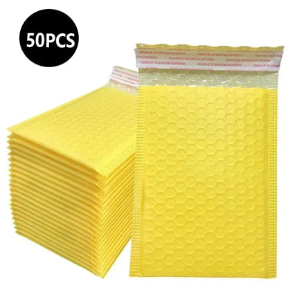 50pcs Delivery Package Packaging Pink Small Business Supplies Envelopes Shipping Packages Bubble Envelope Packing Bag Mailer