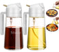 1-2PCS 2in1 Spray Oil Dispenser Oil Jar Cruet BBQ 500ml Plastic Spray Sprayer Bottle Kitchen Baking Roasting Picnic Kitchen Tool