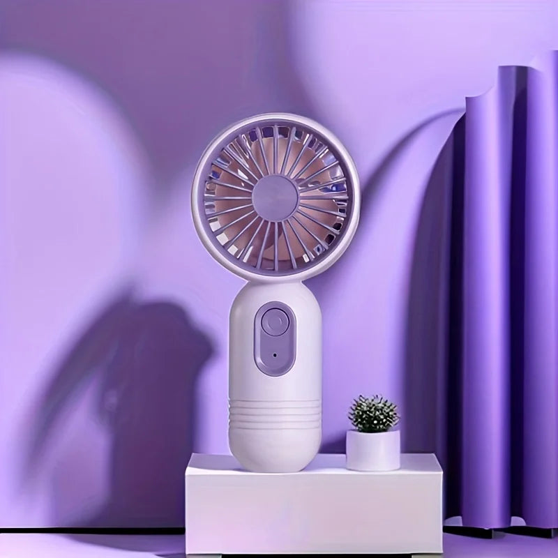 USB Mini Rechargeable Portable Fan with 3 Speeds, Handheld Fan for Gift Choice, Perfect For Office, Outdoor, Travel, Camping