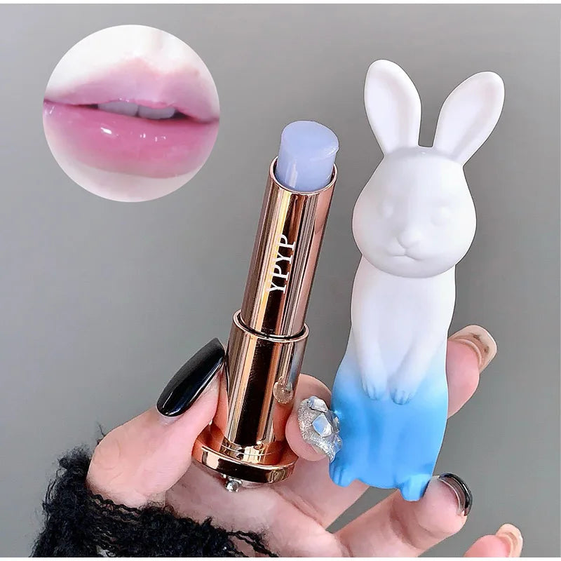 Rabbit Black Lip Balm Gloss Not Dryness Peach Transparent Lip Tint Moisturizing Lips Makeup Base Children's Lipsticks For Girl