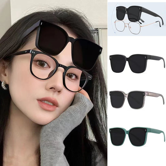 New Fashion Polarized Sunglasses Cover Over Myopia Prescription Glasses Portable Men Women Vintage Fishing Driving Eyewear