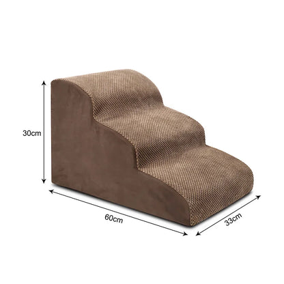 Removable Dog Stairs 3 Steps Ramp Couch Puppy Old Dog Non-Slip Removable Ladder High Couch and Bed Pet Supplies