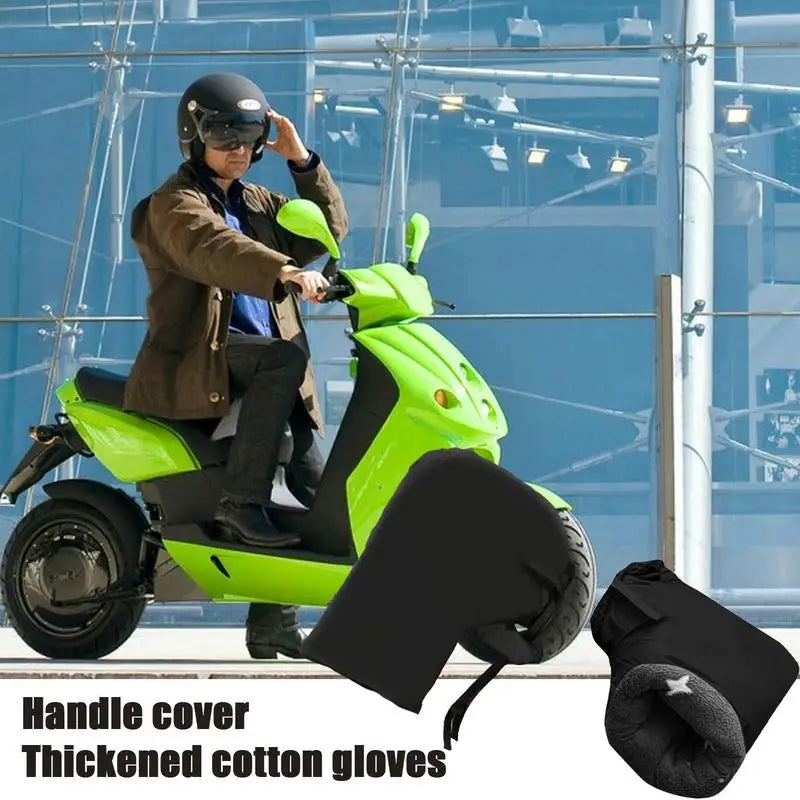 Riding Handlebar Gloves Thick Warm Road Bike Handlebar Gloves For Cycling Motorcycle Mountain Bike Scooter Folding Bicycles