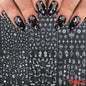 8Pcs Red Heart Nail Stickers 3D Bronzing Silver Gold Heart Shape Star & Moon Metal Totem Nail Slider Self-Adhesive DIY Nail Art*