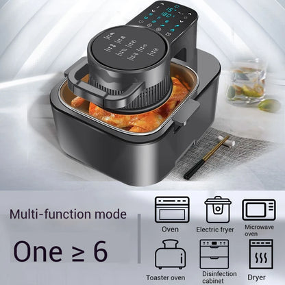 9L Multi functional Home Smart Air Fryer with Large Capacity Touch Screen Reservation Non stick Inner Perspective Oven