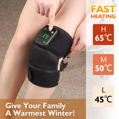 Electric Heating Shoulder Massage Pad Hot Compress Knee Massager Elbow Support Brace Vibration Massage