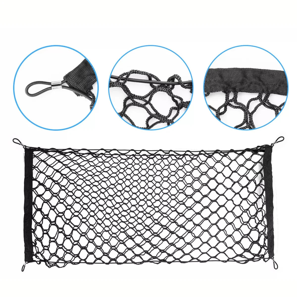 For Toyota RAV4 1995-2025 Car Rear Cargo Net Adjustable Stretch Elastic Storage Organization Net 1999 2001 2024
