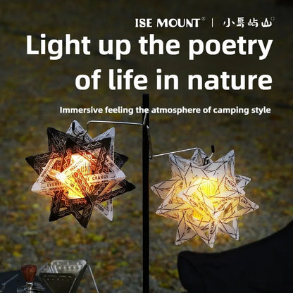 ISE MOUNT Outdoor Polaris PP Panel Lampshade Camping Light Color Waterproof Lampshade Portable Camping Accessories