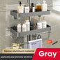 1/2PCS Shower Rack Punch-Free Bathroom Tray With Towel Bar Hooks Shampoo Holder Floating Shelf For Toilet Bathroom Organizer