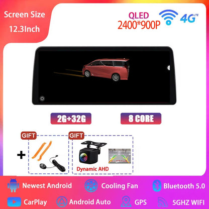 12.3  For Mazda 3 Mazda3 3 Axela BM 2013 - 2019 Android 14 QLED Screen GPS Car Radio Video Player Multimedia Navigation Carplay