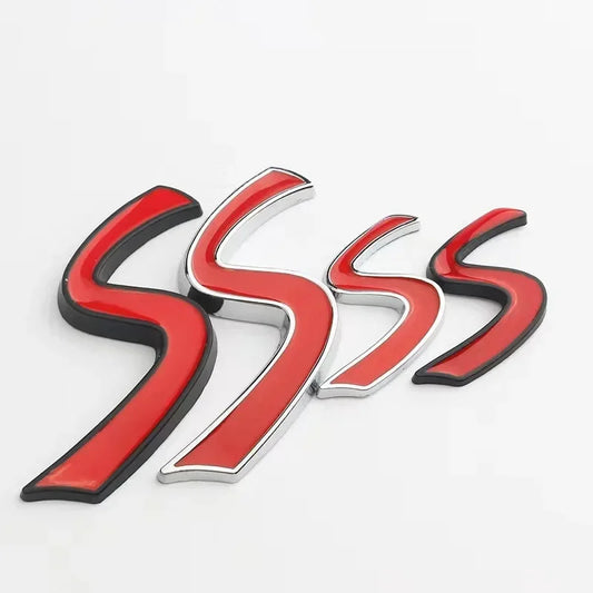 3D Metal Red Mini Cooper S Badge Emblem Sticker Decal for Mini R50 R52 R53 R56 R57 R58 F55 F56 Car Styling Accessories