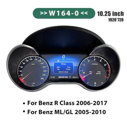 12.3 LCD Digital Dashboard Cluster For Benz R Class ML GL G GLE GLS W164 W166 W463 2006-2019 Years Auto Instrument Panel Cockpit