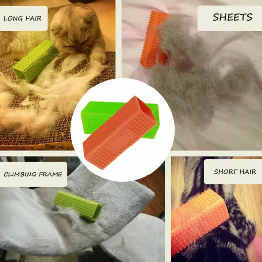 Silicone Hollow Rubber Pet Dog Cat Hair Remover Cars Furniture Carpet Clothe Sofa Cleaner Brush Cat Massage Clean Hair Brush