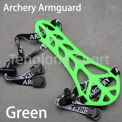 6.5in Archery Arm Guard Hard Plastic Arm Protection Forearm Safe Adjustable For Traditional Recurve Bow Sports Equipment 1pcs