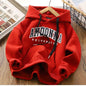 Warm Thicken Sweatshirt Kids Autumn And Winter Tops Boys Hoodies Tracksuit 2023 New Children Prints Letter Casual Clothing